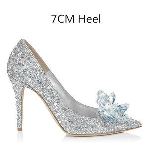 Nuovissime <span class=keywords><strong>Scarpe</strong></span> da <span class=keywords><strong>Sposa</strong></span> Cenerentola 2026 con Tacco Alto e Strass, Décolleté a Punta con Cristalli per Abiti da Cerimonia - Product Image 1