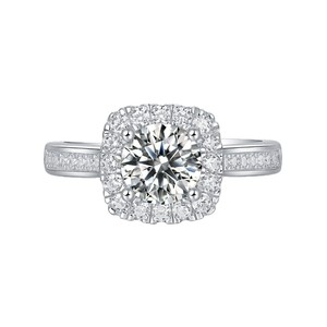 S925 <span class=keywords><strong>Ladies</strong></span> <span class=keywords><strong>Flower</strong></span> Nhẫn moissanite điều chỉnh đối tác tiên tiến Nhẫn thiết kế - Product Image 4