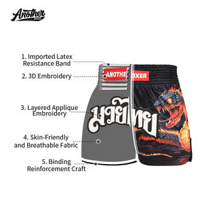 Pantalones Cortos <span class=keywords><strong>de</strong></span> Boxeo Muay Thai Personalizados, Pantalones Cortos <span class=keywords><strong>de</strong></span> Kickboxing Transpirables para <span class=keywords><strong>Hombre</strong></span> y Mujer, Pantalones Cortos <span class=keywords><strong>de</strong></span> MMA, Pantalones Cortos <span class=keywords><strong>de</strong></span> Kickboxing Muay Thai - Product Image 2