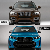 Kit de carrosserie pour BMW X6 E71 2008-2013, mise à niveau 2023+ G06 MT style sport, pare-chocs avant et arrière, kit de conversion