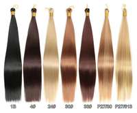 Extensions de cheveux naturels ondulés soyeux de 150 g, Yaki longues, tissage simple, teintes à haute température, fibres synthétiques
