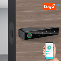 Serrure Intelligente Minimaliste en Bois avec Empreinte Digitale et Fermeture Magnétique Silencieuse, Compatible Tuya Bluetooth, en Alliage d'Aluminium, avec Mot de Passe de Sécurité
