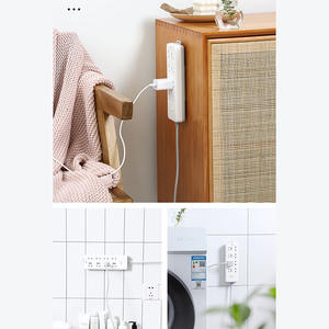 Support de <span class=keywords><strong>fixation</strong></span> de prise mobile de bureau auto-adhésif sans poinçon support mural fixateur de multiprise pour la maison fixateur suspendu - Product Image 3