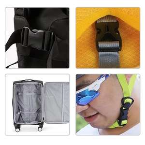 도매 플라스틱 버클 재고 있음 20MM 블랙 버튼 3/4인치 수하물 스트랩/백팩 액세서리 색상 및 크기 맞춤 가능 - Product Image 6