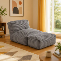 Canapé modulaire OEM/ODM pliable en velours, design moderne, avec rembourrage en mousse haute densité, pour appartement