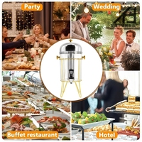Fournitures hôtelières, équipement de restauration commercial, distributeur de jus de luxe en or 8L, distributeur de boissons pour buffet avec robinet