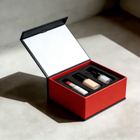 Boîtes d'emballage personnalisées biodégradables magnétiques pour soins de la peau avec impression CMYK, boîte cosmétique pour blush