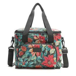 Sac de shopping Portable OEM écologique, personnalisé, durable, isolé, sac isotherme pour aliments, sac en toile de coton, sac isotherme pour déjeuner