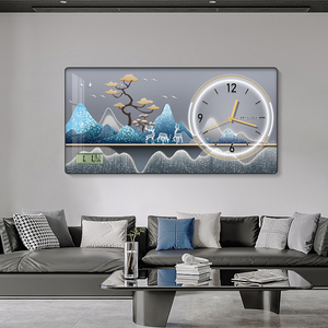 Große Wohnkultur Kunst Design für Wohnzimmer Büro Wand Vintage Stil Einzelflächen Stille Uhr Dekorative Malerei Fabrikpreis - Product Image 1