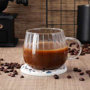 كوب زجاجي جديد وإبداعي على شكل يقطين بسعة 350 مل من البورسليكات عالي الجودة مع مقبض بتصميم كلاسيكي، آمن للاستخدام في غسالة الأطباق والميكروويف، هدية أعمال - Product Image 4