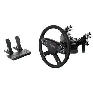 MOZA Racing Wheel Trucking Bundle Set Includes R5 Base TSW Wheel SR-P Lite Dual Pedals <b>Table</b> <b>Clamp</b> and Game Steering - Product Image 2