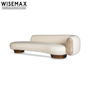 विसमैक्स फर्नीचर लक्ज़री कपड़े सोफे आधुनिक फर्नीचर मॉड्यूलर एल आकार के सोफे घर विला के लिए ठोस लकड़ी के सोफे सेट - Product Image 6