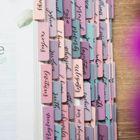 Fournitures de journalisation biblique Design floral Onglets laminés mats du Nouveau et de l'Ancien Testament Onglets d'index bibliques