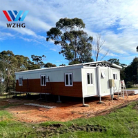 Maison Modulaire Portable sur Roues en Conteneur Extensible de 20-40 pieds avec 2 Chambres pour Garage, Modèle Wood Log Australie, Warrnambool