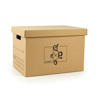 Boîte rangement de Logo ondulé 50 pièces, emballage personnalisé, boîtes en carton pour maison de déménagement