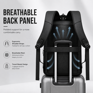 Mochila Estudantil para Faculdade e Viagem com Compartimento para Laptop de 15,6 Polegadas, Mochila Escolar Antifurto com Carregamento USB - Product Image 3