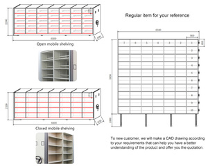 رفوف متنقلة Sysytems عالية الكثافة أرفف ضاغطة متحركة على مسار أرفف معدنية متحركة للملف - Product Image 6