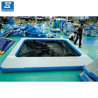 Piscine gonflable pour yacht, piscine flottante en mer avec filet