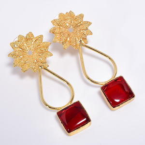 เครื่องประดับทองเหลืองชุบทอง14K ทำด้วยมือสำหรับผู้หญิงและเด็กผู้หญิงเครื่องประดับอัญมณีทองเหลืองแฟชั่นส่งออกเครื่องประดับทองเหลืองตามสั่ง - Product Image 5