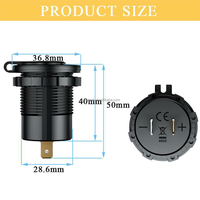 Adaptor daya 12v 24v untuk mobil, pengisi daya Usb ganda Qc3.0 Pd untuk otomatis