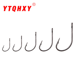 เบ็ดตกปลาเหล็กกล้าคาร์บอนสูง เบอร์ 12 ถึง 4 สำหรับตกปลาในน้ำจืด พร้อมตาเบ็ดขนาดใหญ่และดีไซน์มีเงี่ยง บรรจุ 50 ชิ้นต่อถุง - Product Image 3