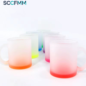 升华磨砂玻璃杯定制热转印标志咖啡杯圣诞杯礼品可爱茶奶杯 - Product Image 1