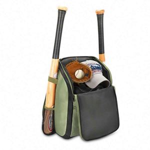 Free Sample Custom Youth Baseball <b>Backpack</b> Outdoor Training Daypack 420D <b>Green</b> Sport Duffle Bag And <b>Backpack</b> OEM Sports Bag - Product Image 4
