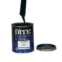 Peinture de finition automobile liquide de haute qualité 2K à deux composants, vert bleuâtre pur, respectueuse de l'environnement, haute brillance pour carrosserie