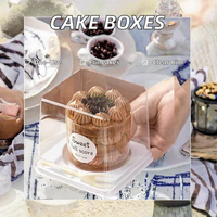Boîte d'emballage Milleuca transparente pour cheesecake, mousse, mini-gâteaux feuilletés et fraises, pour usage alimentaire