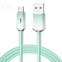 Cable USB C a USB C con Trenzado de Cristal de Hielo, Carga Rápida PD 60W, Cable de Sincronización de Datos Resistente para iPhone 16 15 Pro Max