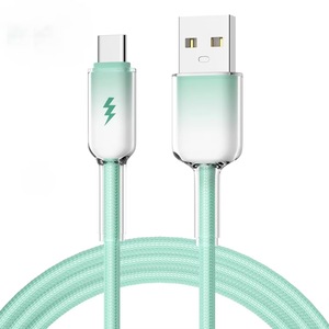 Câble <span class=keywords><strong>USB</strong></span>-C vers <span class=keywords><strong>USB</strong></span>-C tressé effet cristal de glace, charge rapide PD 60W, durable, pour synchronisation des données, compatible <span class=keywords><strong>iPhone</strong></span> 16 15 Pro Max - Offre Spéciale - Product Image 1