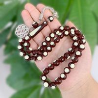 Perles de prière musulmanes, bracelets de pèlerinage, perles de tennis de table 10mm, 45 pièces, perles de louange Imam, Misbahah, Tabitha islamique, chapelet