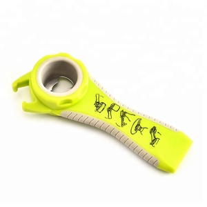 Ouvre-boîte et ouvre-bouteille multifonction 5 en 1 avec poignée souple en plastique pour la cuisine - Product Image 4