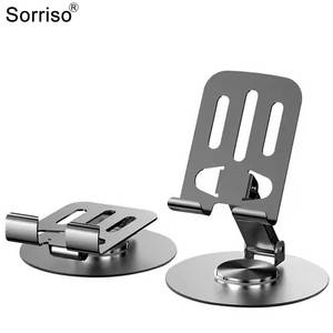 Sorriso kim loại điện thoại di động đứng 360 độ xoay cho iPad Máy tính bảng điện thoại thông minh lười biếng phổ đứng - Product Image 1