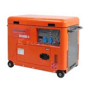 Generator listrik portabel Diesel senyap rumah, Set generator listrik 5,5kva 5500w 6kw untuk penggunaan rumah