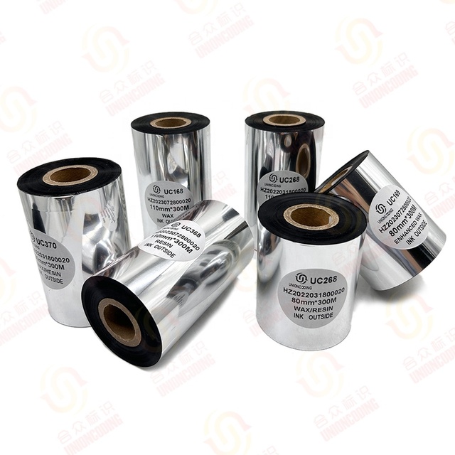 TTR Ribbon China Suppliers Wax Resin Ribbon 110mm*300m Thermal Transfer Ribbons for All Thermal Transfer Label Printers
