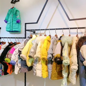 Girls winter quilted jacket set children's down jacket long sleeve coat set wholesale suppliers