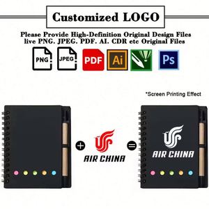 Wholesale Kraft Paper Memo Pad Logo Customized Promo Business Gift <b>Small</b> Spiral Notebook With Pen Sticky Notes <b>Notepad</b> - Product Image 2