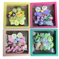10 Stks/doos Nieuwe Kinderen Kinderen Haaraccessoires Geschenkdoos Haarclip Prinses Bloem Schattige Haarclips Set Met Transparante Doos