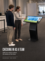 Kiosque d'information tactile de 55 pouces, base en forme de K, système d'exploitation Windows, adapté à divers lieux publics