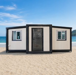 Maison conteneur moderne <span class=keywords><strong>de</strong></span> luxe extensible avec portes vitrées panoramiques, maison modulaire préfabriquée, <span class=keywords><strong>studio</strong></span> pliable, mini-maison - Product Image 1