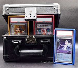 Pokemoned Graded Card Slab Sleeve Aluminio Magnético Doble cara 100% Uvr Estuche para tarjetas de vidrio templado y cajas de almacenamiento de <span class=keywords><strong>metal</strong></span> - Product Image 2