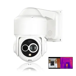 Caméra PTZ de sécurité thermique CCTV Zoom 20X 256x192 Microbolomètre VOx non refroidi Caméra réseau IP bi-spectre thermique et optique