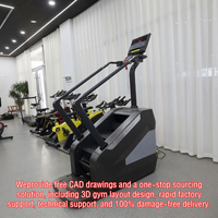 Equipo Comercial de Escaladora con Peldaños Giratorios Antideslizantes y Portavasos para Entrenamiento Cardiovascular en Gimnasios
