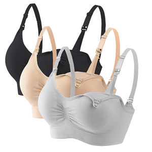 <span class=keywords><strong>M</strong></span>-XL Groothandel Klassieke Hot Selling Grote Borsten Vooraan Open Comfortabele Zwangerschaps- en Borstvoedingsbeha Zonder Beugels met Pads - Product Image 1