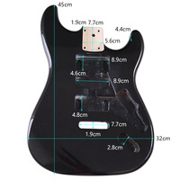 Corps de guitare électrique multicolore avec conversion single-rock Accessoires instrumentaux pour instruments de musique