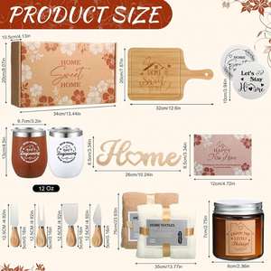Set de Regalo de Lujo para el Hogar para Parejas, Cesta de Regalo para Mujeres, para Casa Nueva, Apartamento, Juego de Vajilla para la Cocina, Regalos de Inauguración - Product Image 4
