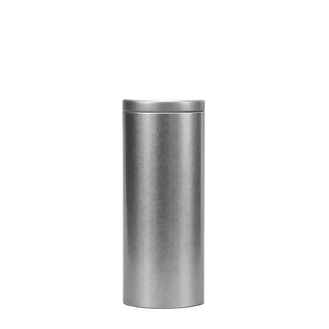 Quantité minimale de commande bas Logo personnalisé cylindre blanc argent métal boîte en fer blanc boîtes à thé en vrac avec bouchon couvercle hermétique métal rond canettes de café - Product Image 2