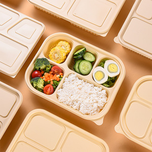 Boîte à lunch compartimentée pour enfants avec surface douce au toucher et coins arrondis pour l'école - Product Image 1