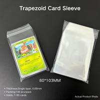 Protège-cartes de jeu laser en PP transparent auto-adhésif biseauté, anti-humidité et anti-poussière, pour rangement de badges